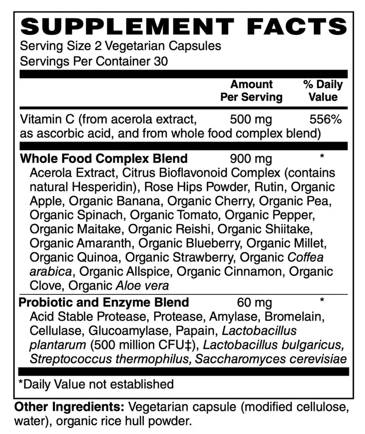 Whole Food Vitamin C 500 mg